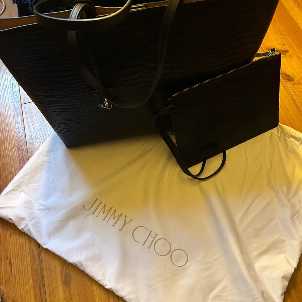 Jimmy Choo Cro Embossed Tote bag including wristlet